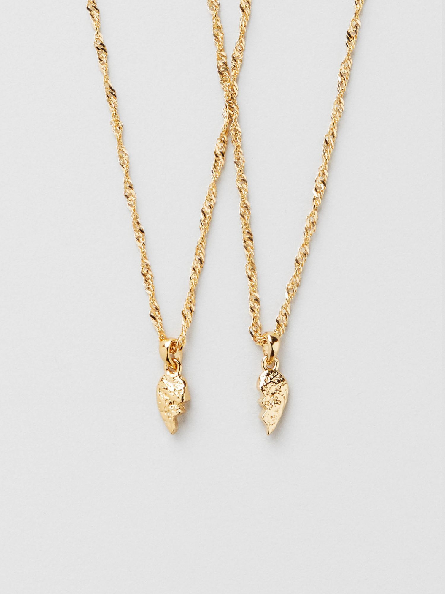 人気【TATIANA】Half and Half Heart Chain Necklace☆追跡付 人気【TATIANA】Half and Half Heart Chain Necklace☆追跡付