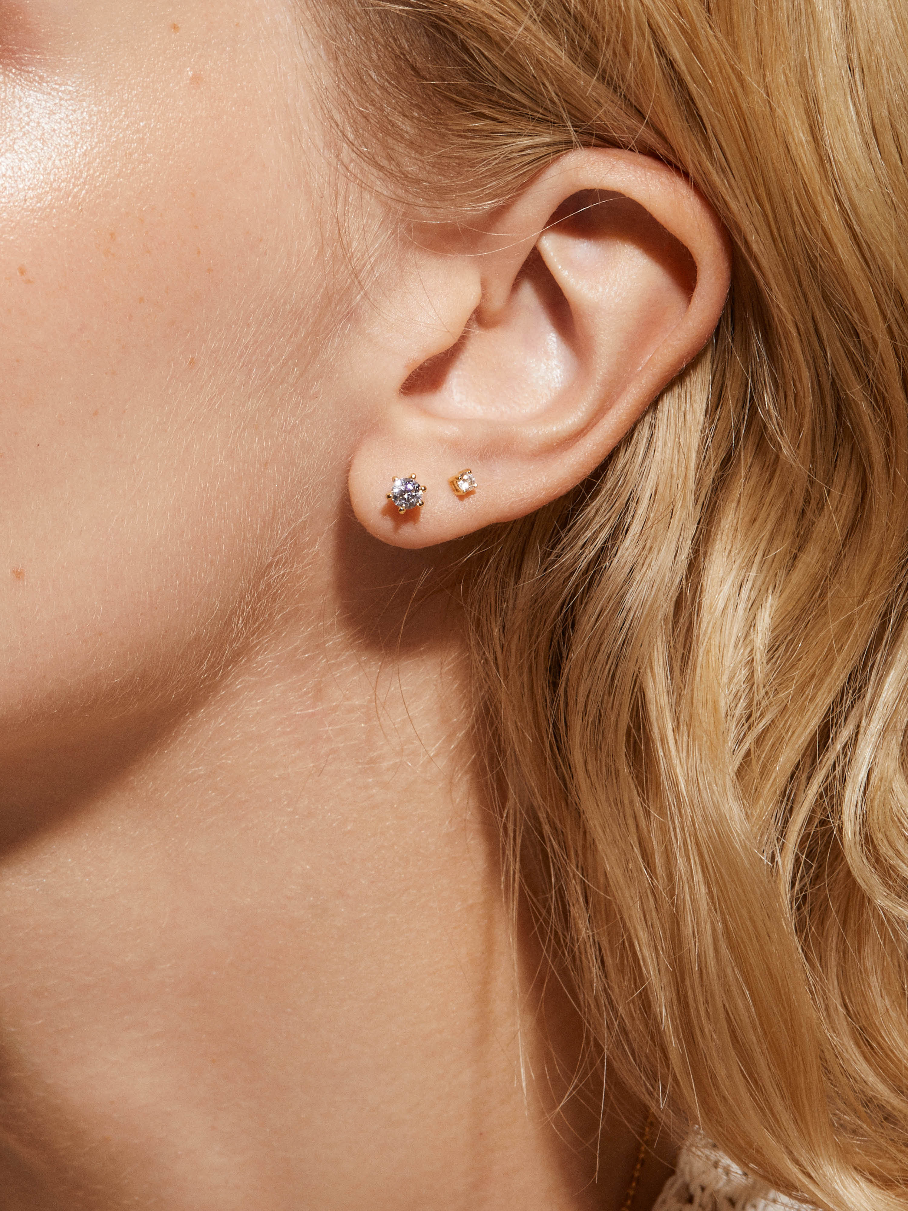 【HYERES LOR】25SS★ Essence SL Tennis 1Touch Earrings XL WH Linked Tennis Earring in White Gold | 0.55ct Total Carat Weight
