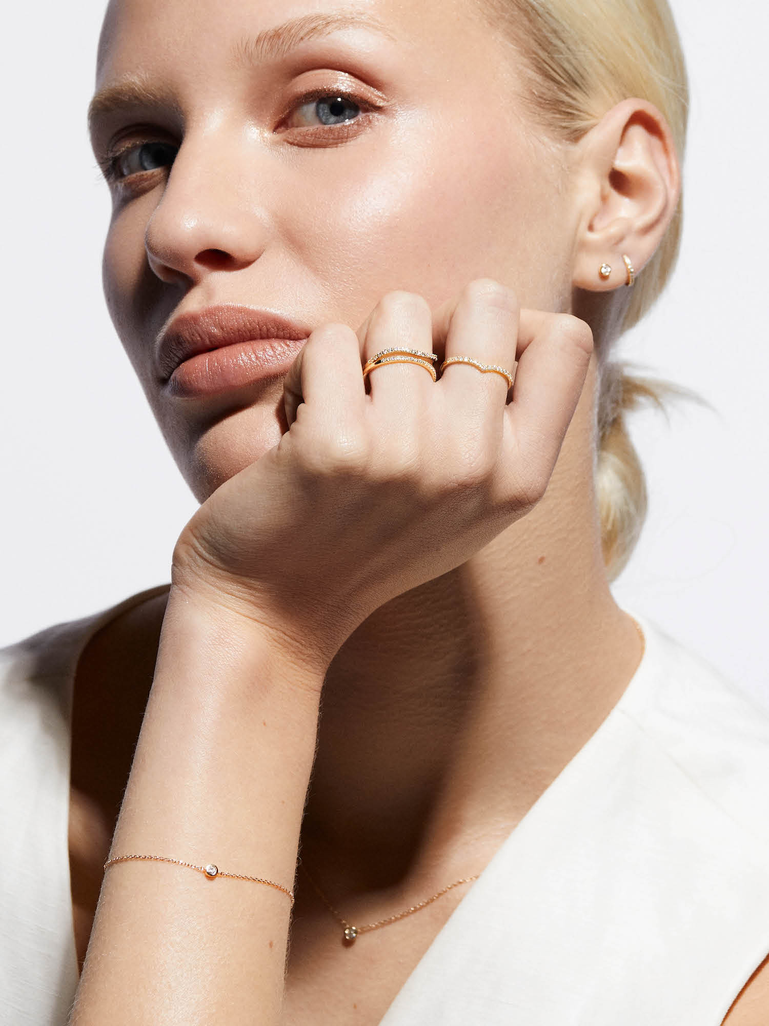 Diamond Wishbone Ring