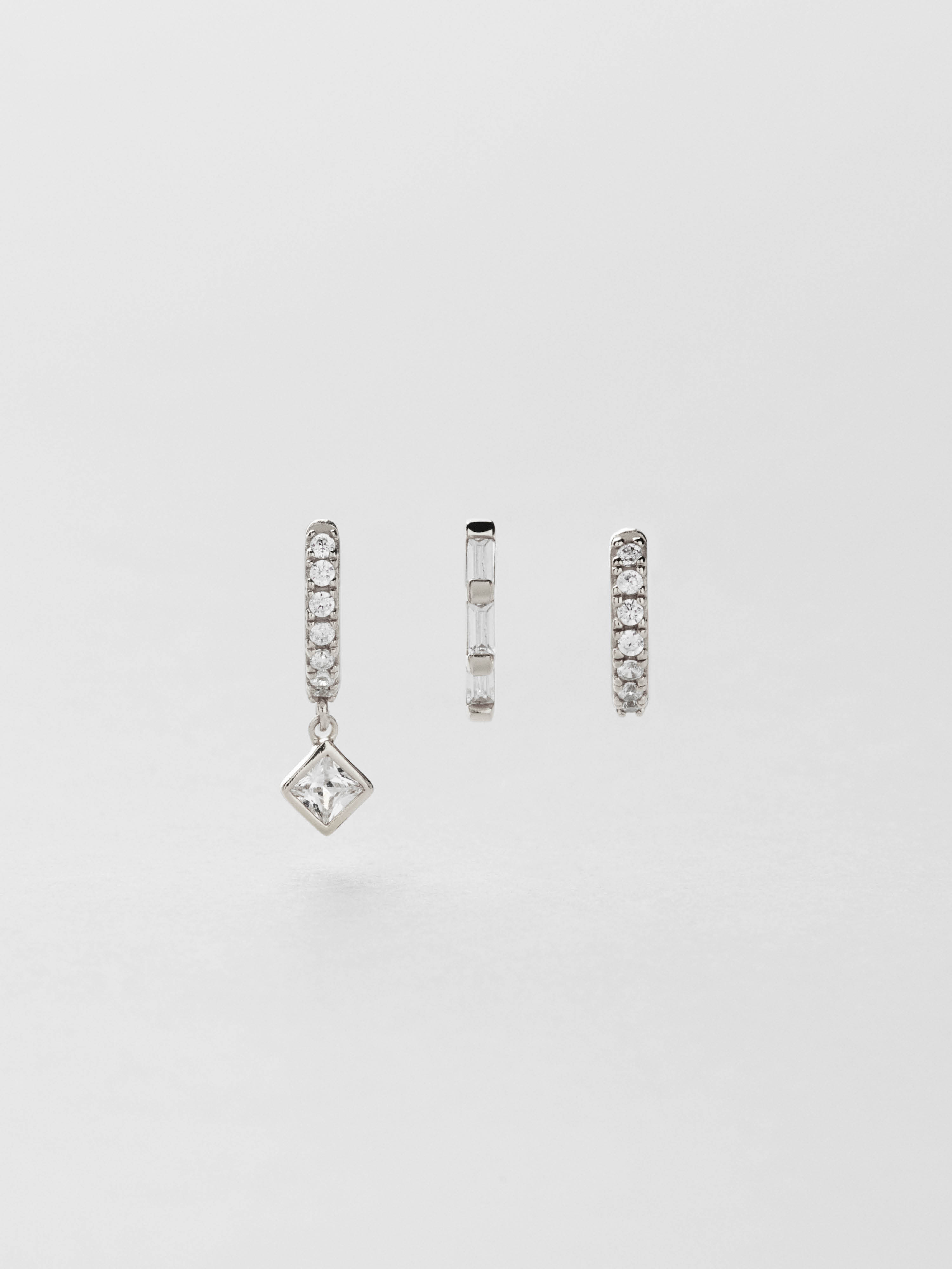 Bling Huggie Hoops 3-pack