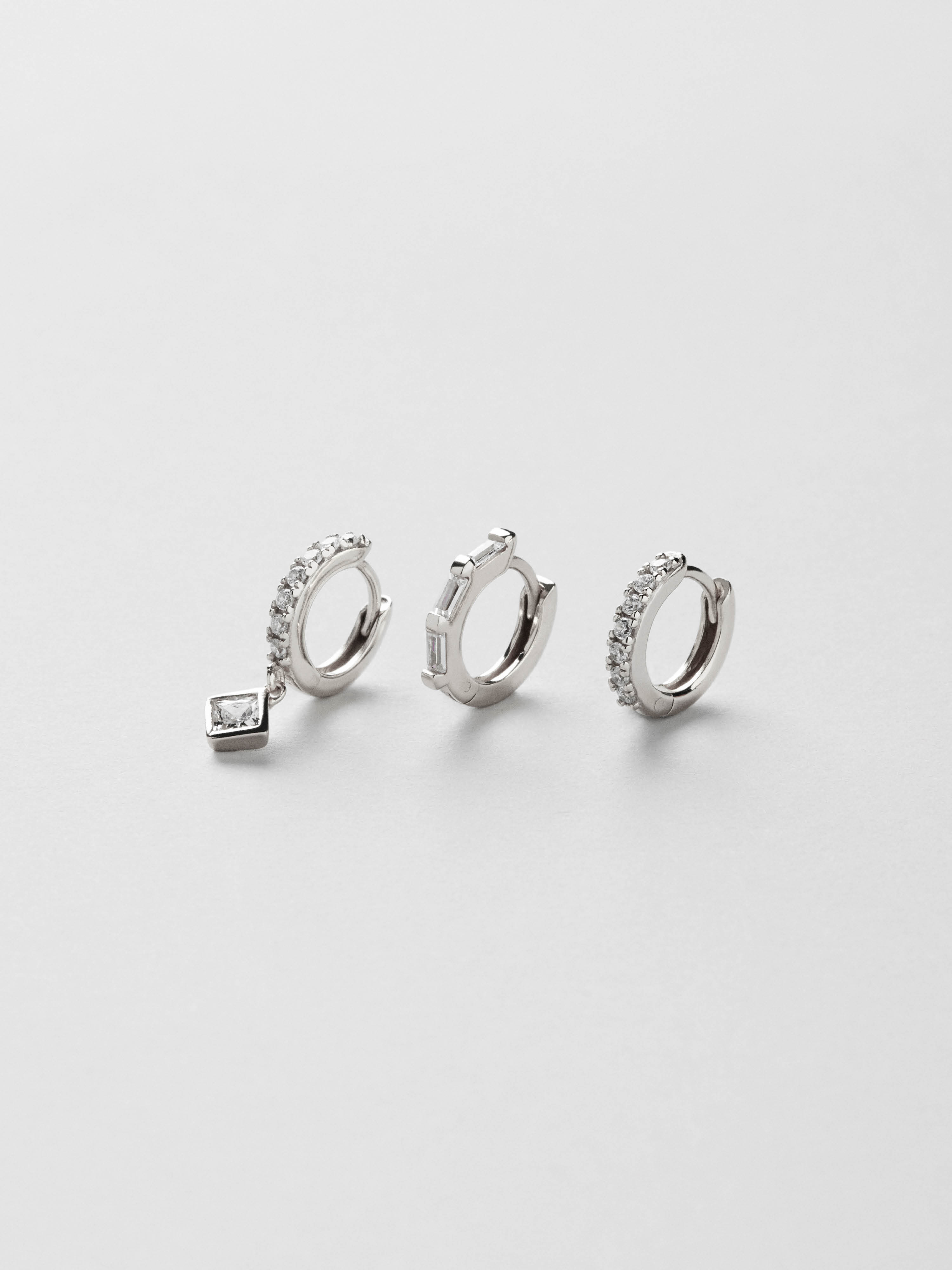 Bling Huggie Hoops 3-pack bild 3