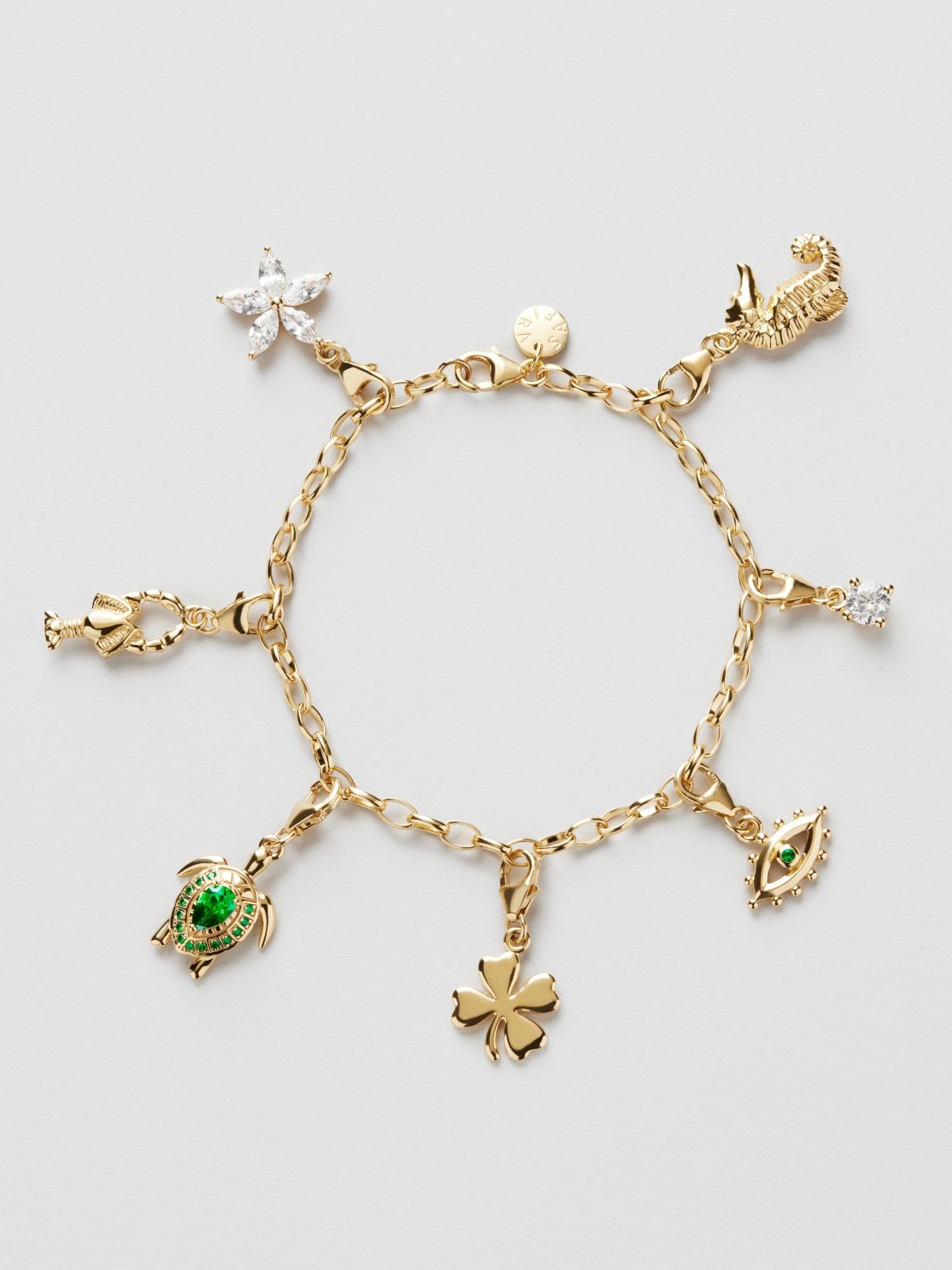 アクセサリー Half Round Rolo charm Bracelet Half Round Rolo charm Bracelet