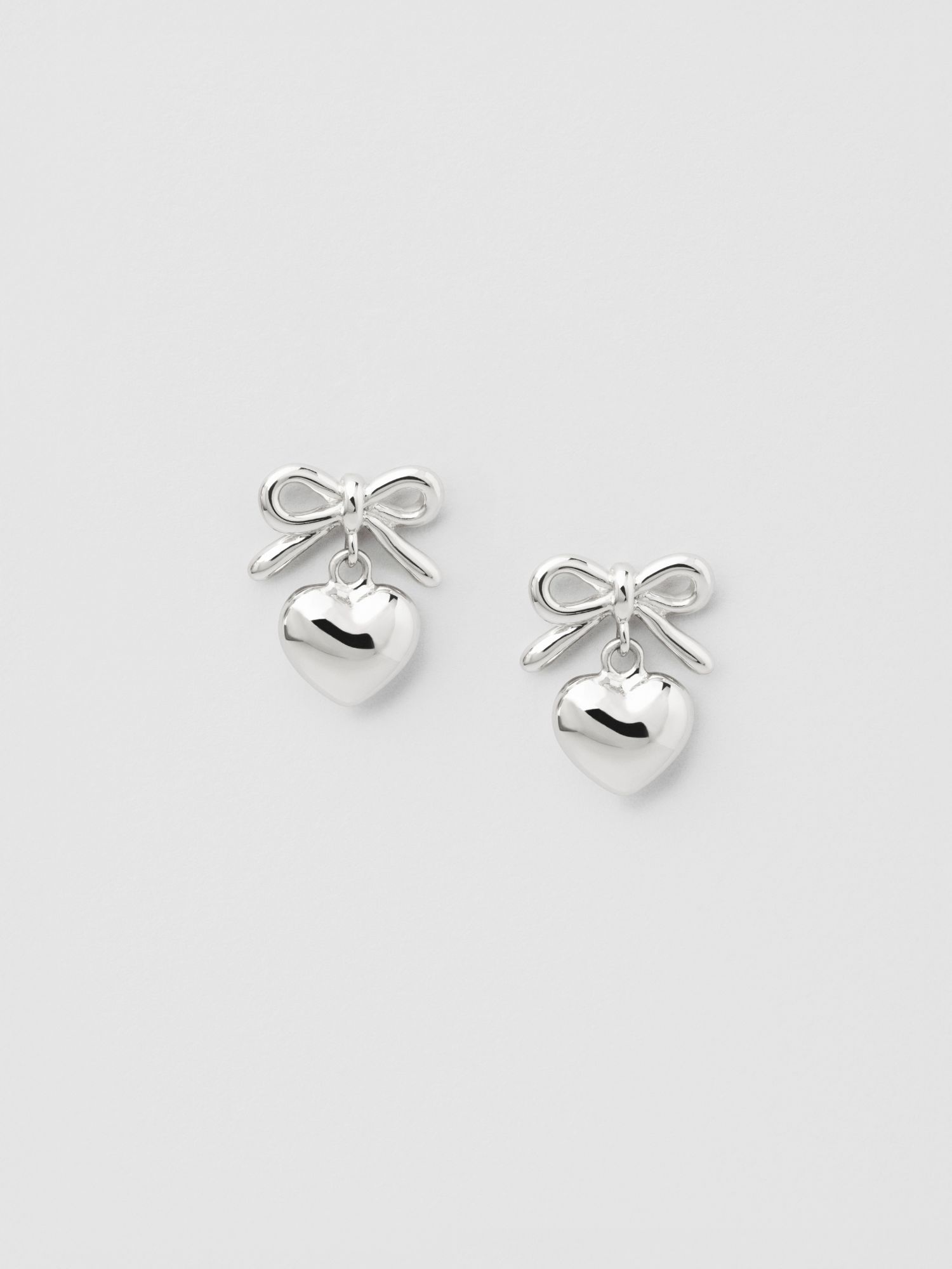 Bow Heart Studs