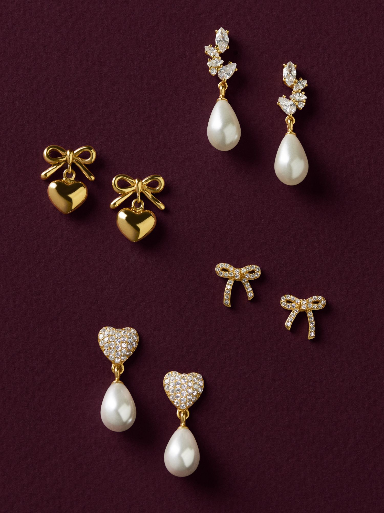 Bow Heart Studs bild 6