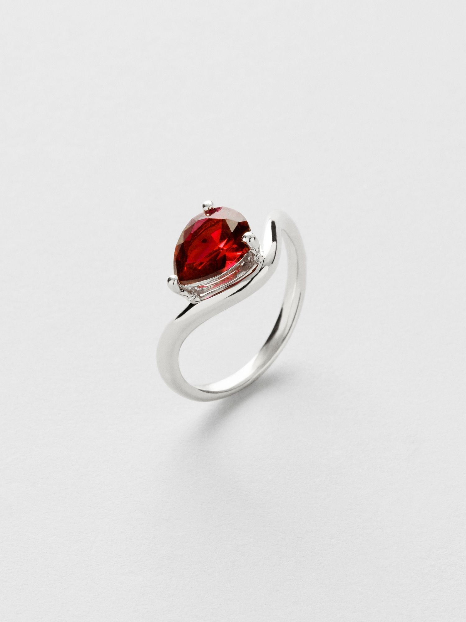 Red Bling Drop Ring