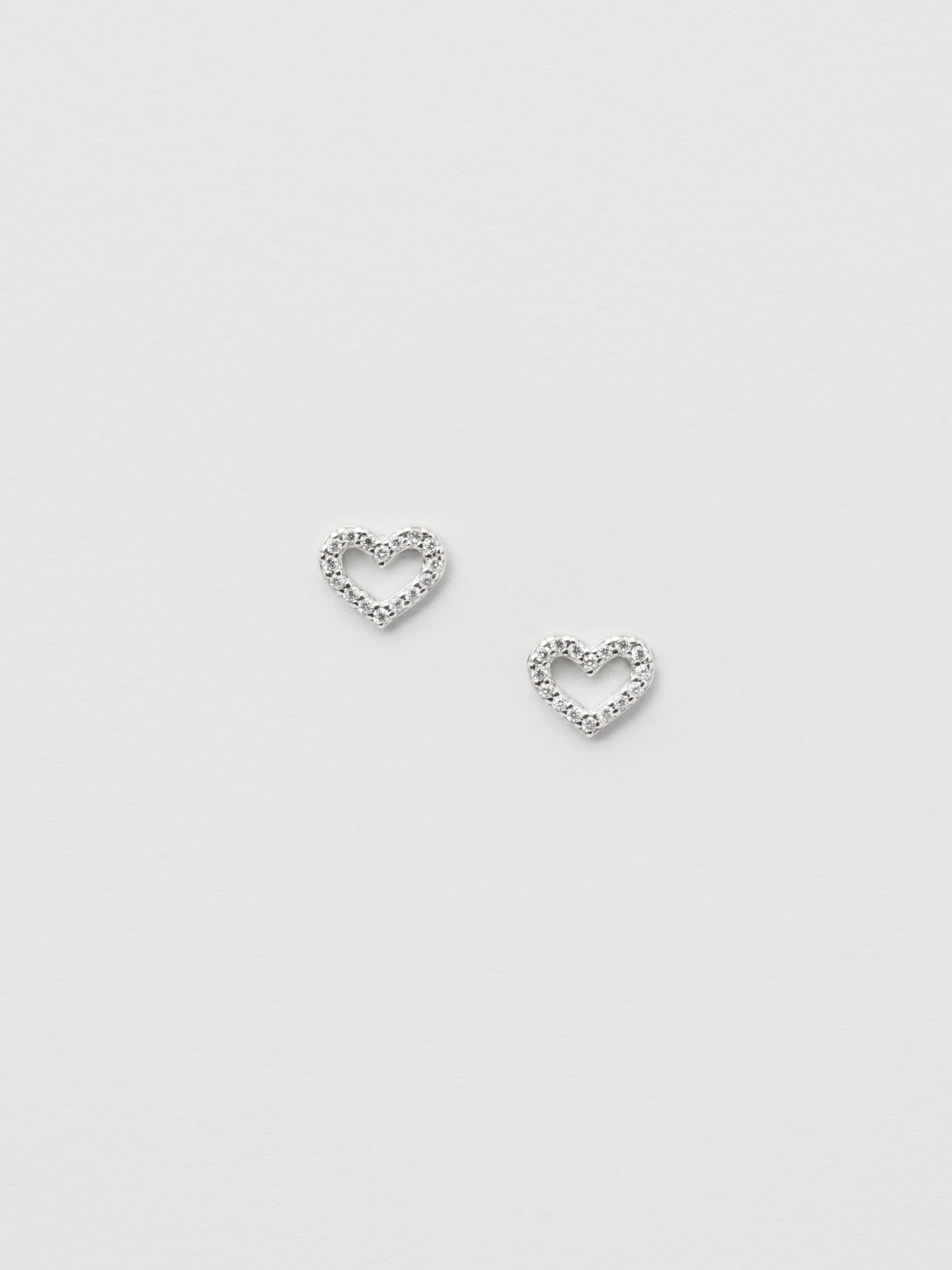 Pavé Heart Studs 