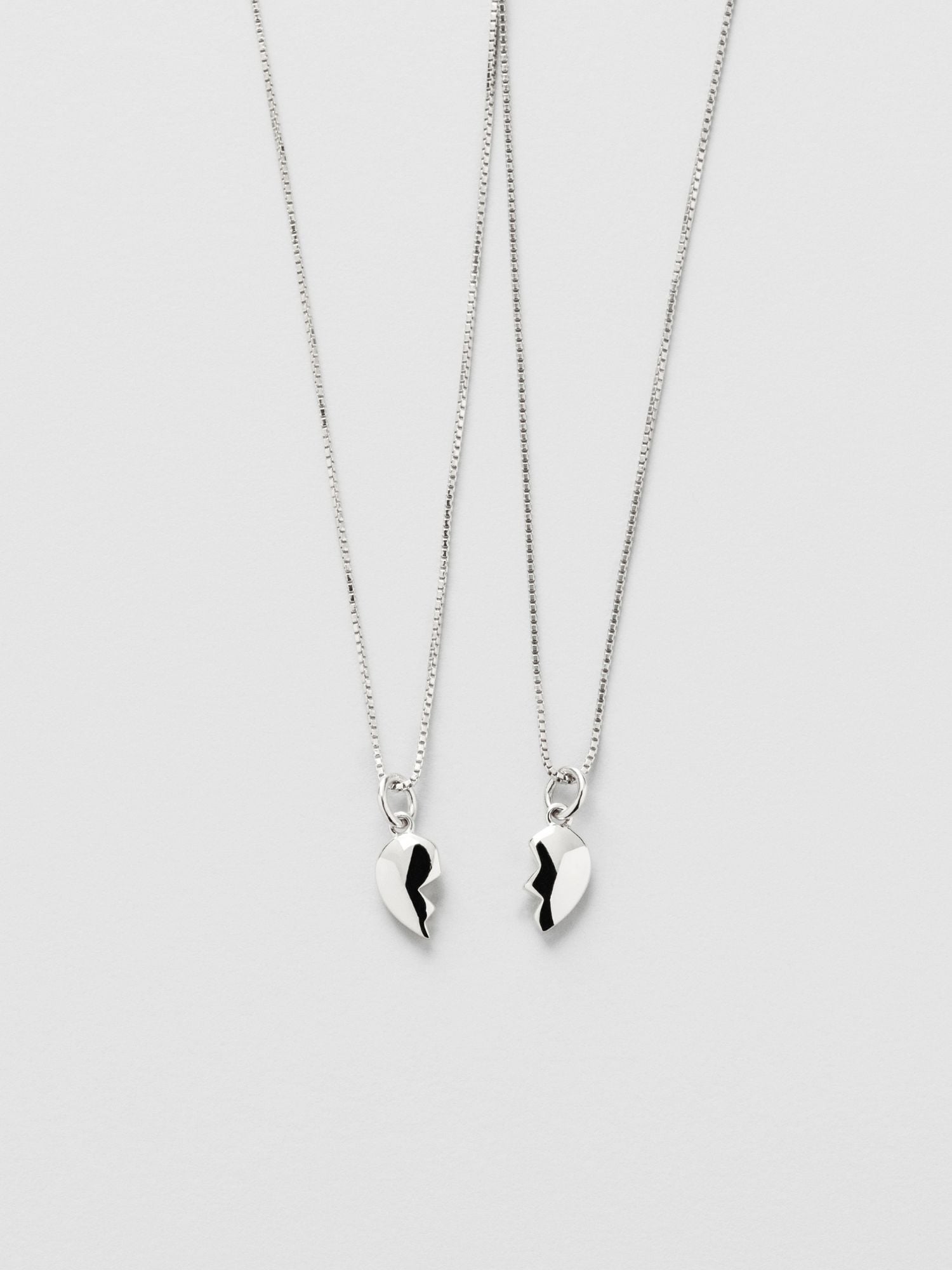 Solid Puffy Shared Heart Halsband