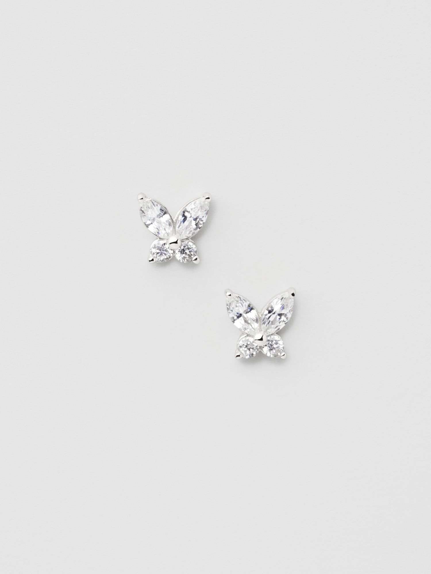 Clear Butterfly Studs 