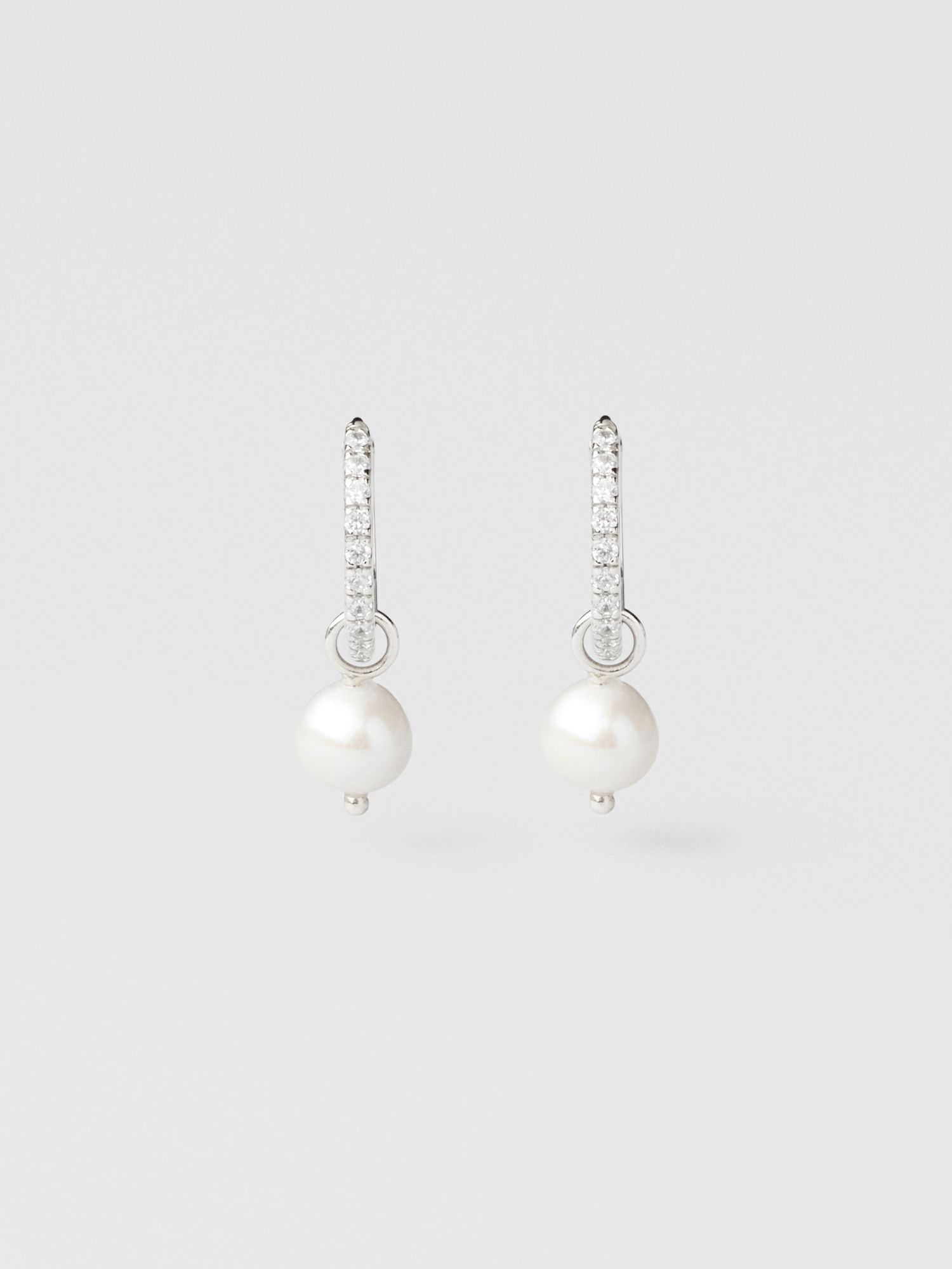 Bling Pearl Hoops

