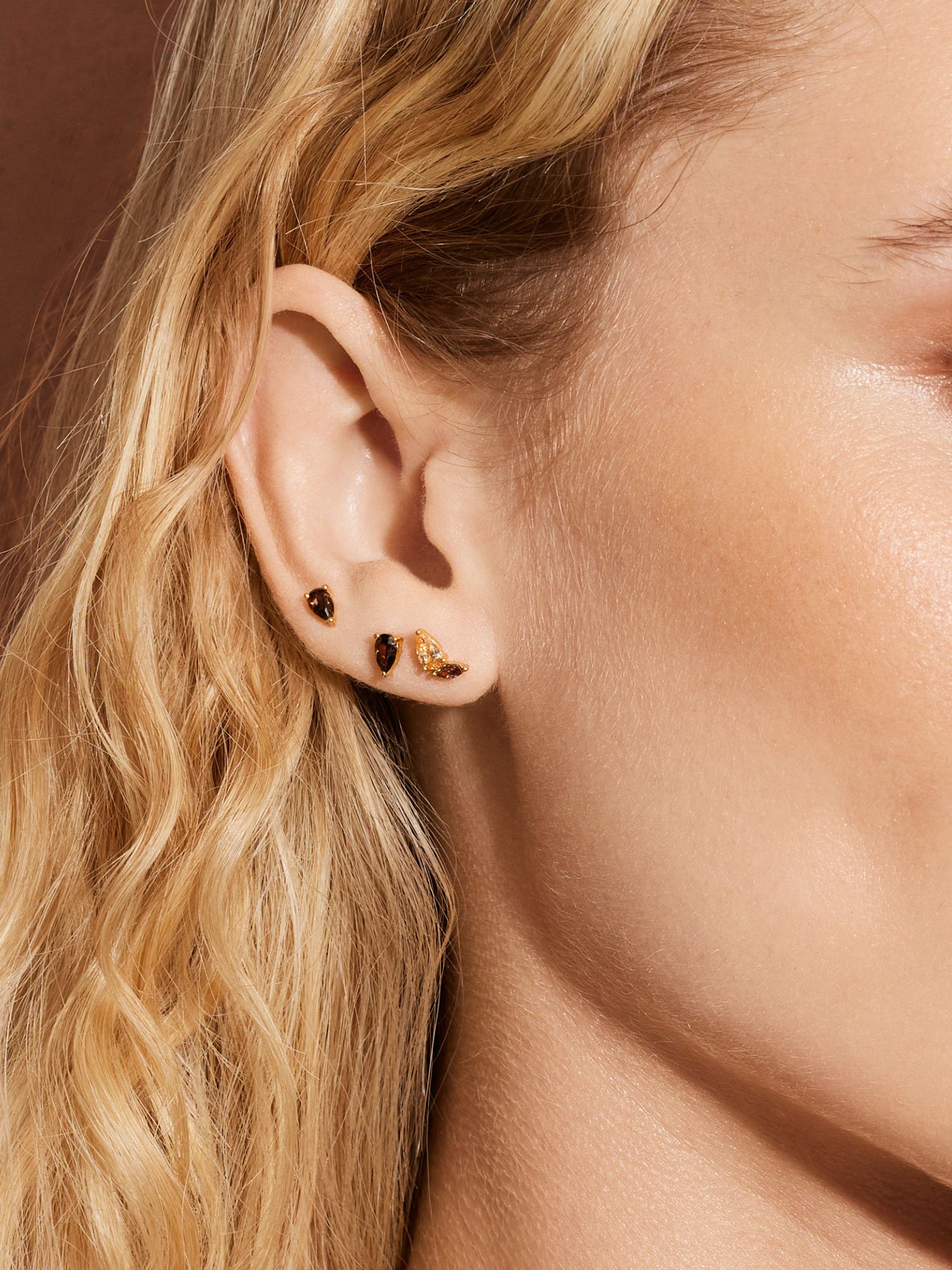 Espresso Duo Drop Studs
 bild 5