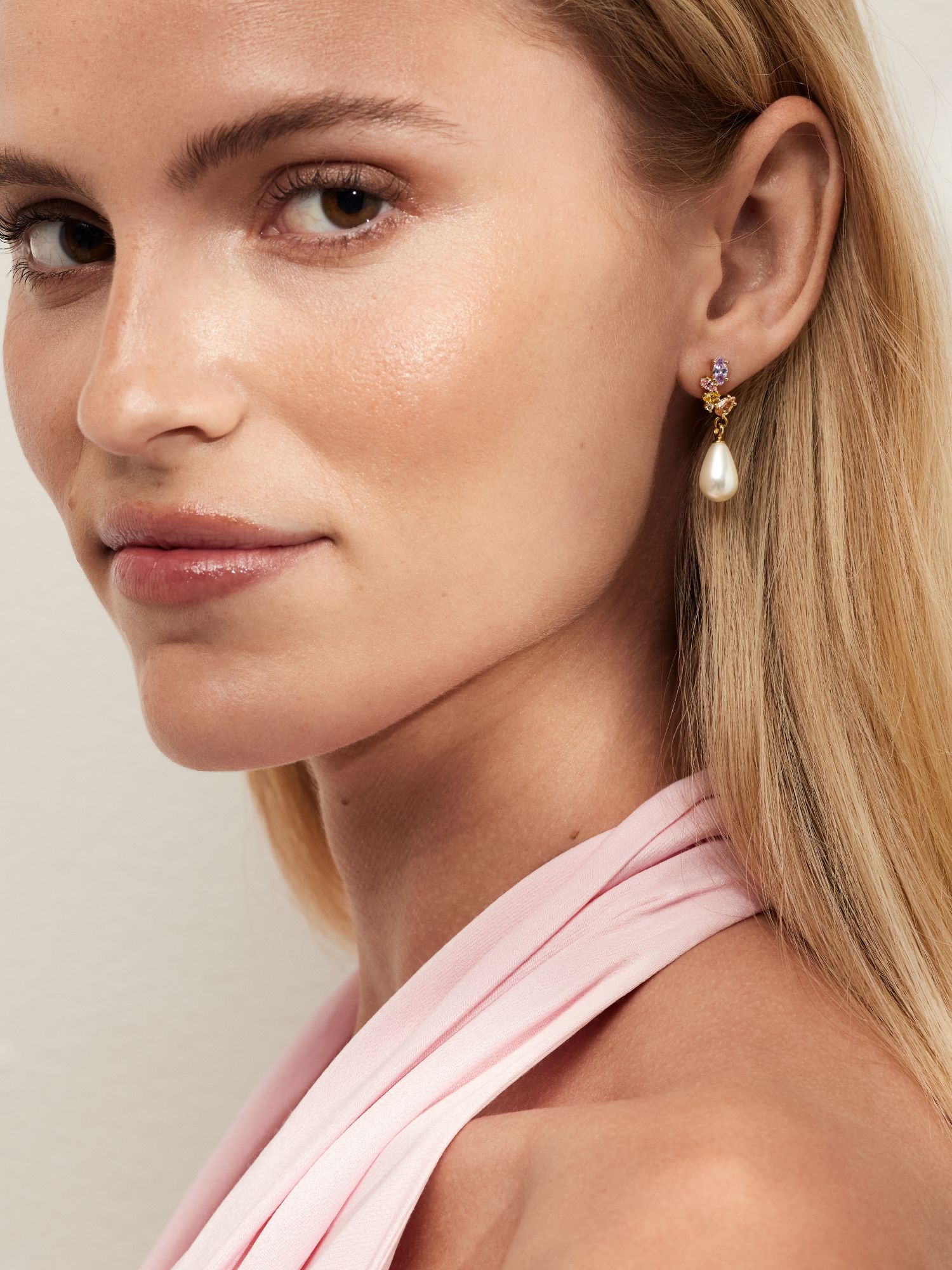 Ariel Pastel Bling Pearl Studs
 bild 4