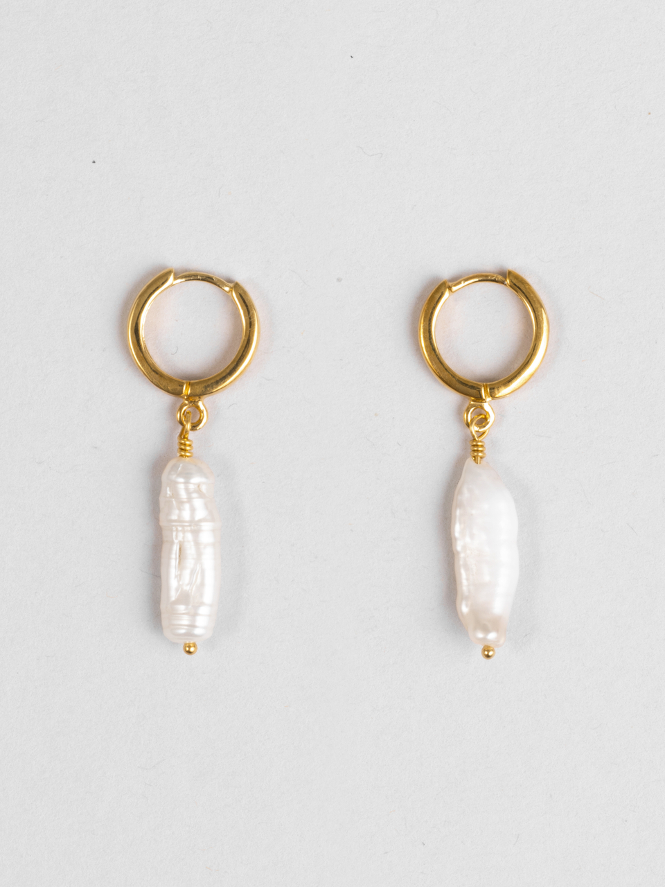 Striped Pearl Hoops