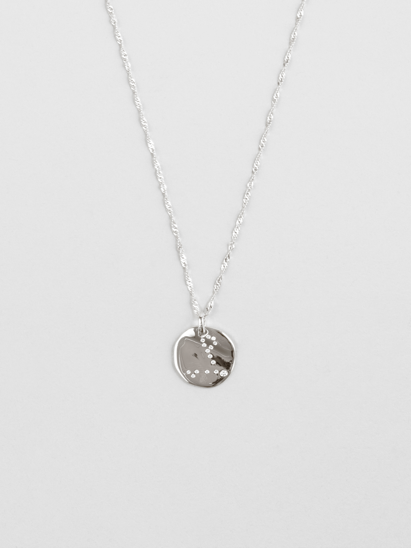 Pisces Zodiac Disc Necklace