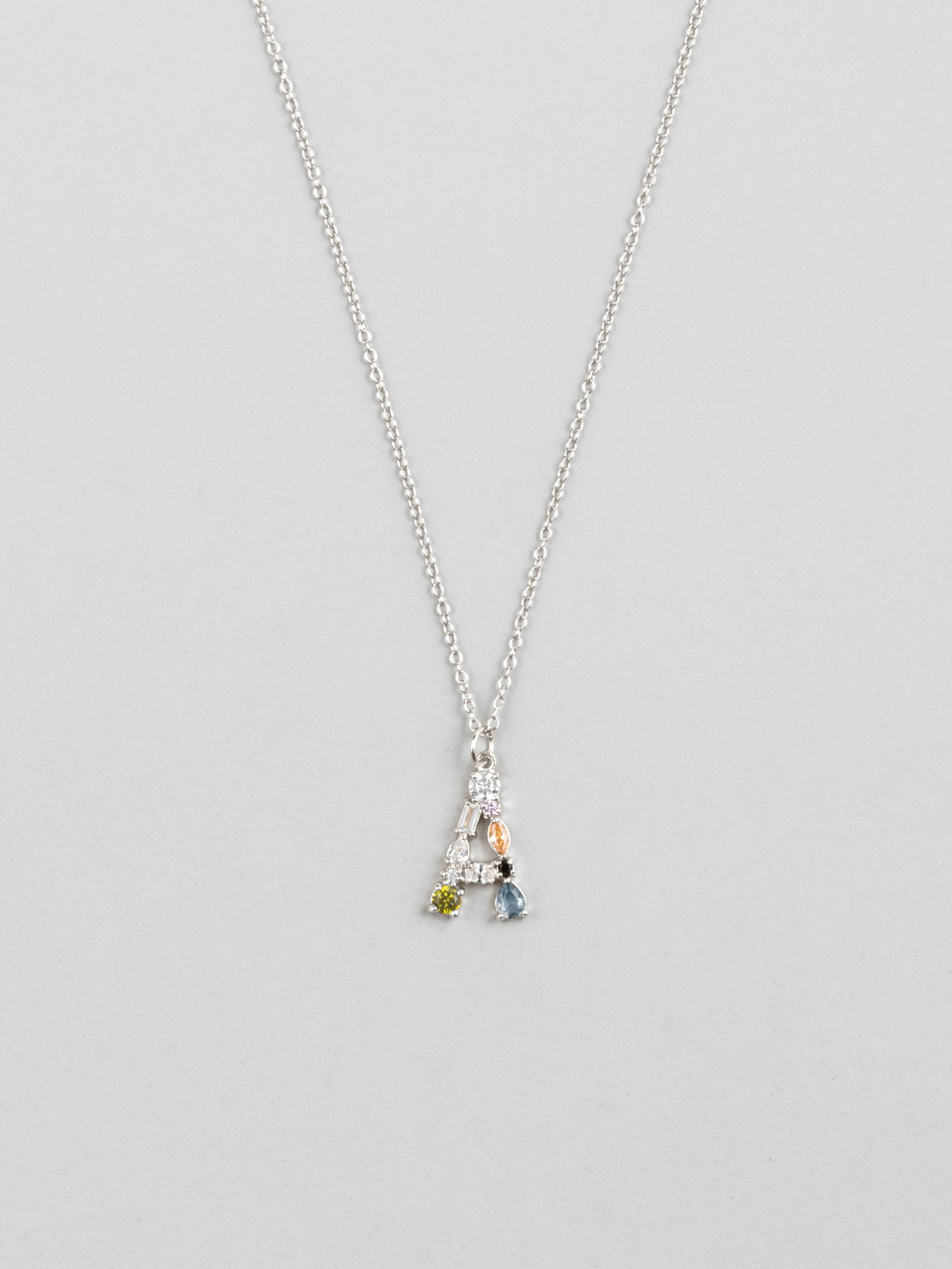 Cluster Letter A Necklace