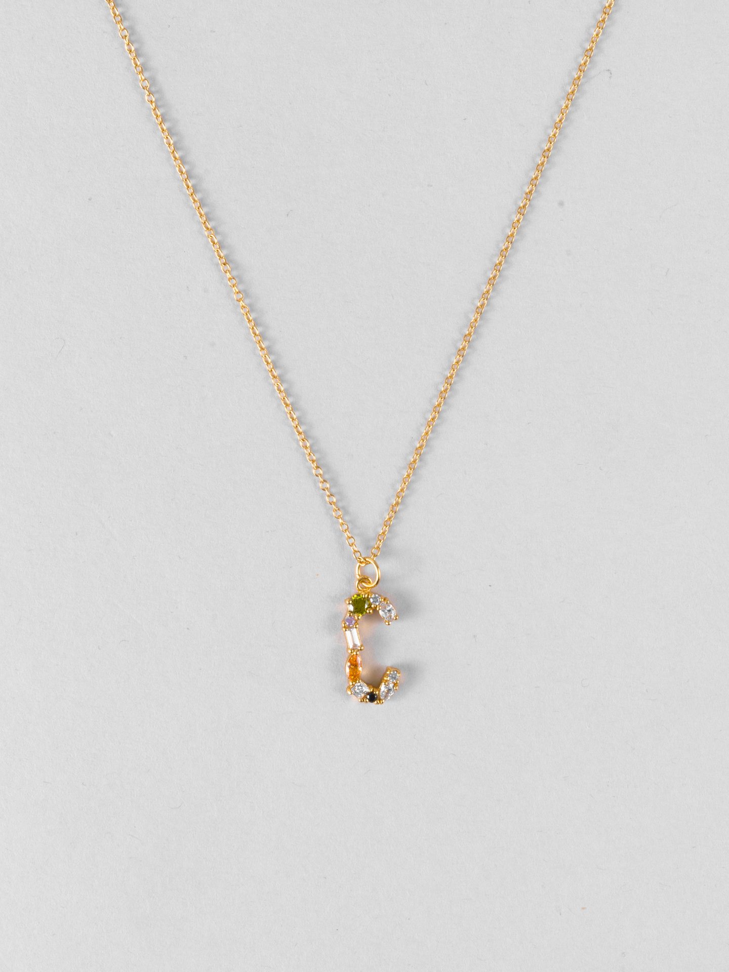 Cluster Letter C Necklace