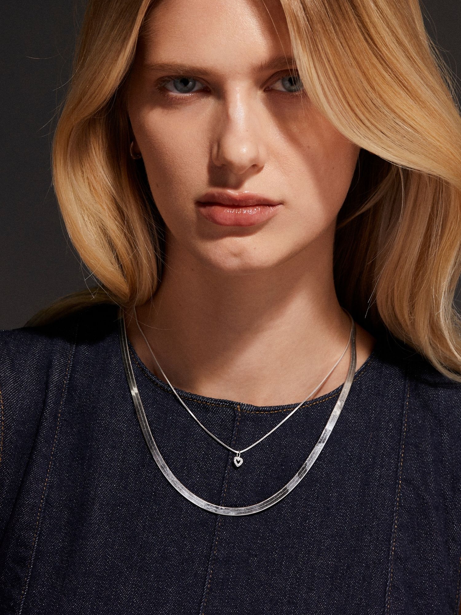 ★HARANG★ HR 382N_Silver Fabric Necklace ☆HARANG☆ Silver Fabric Necklace 3Colors